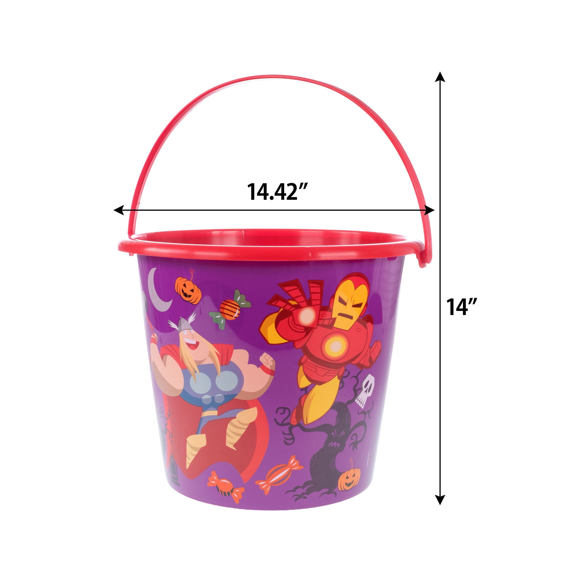 Marvel Spider-Man Halloween Trick-or-Treat Pail with Character Art