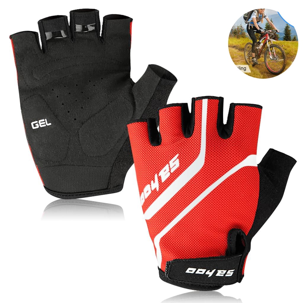 Bike Half Finger Gloves MTB Cycling Sport Short Gloves Anti-skid Bicycle Mittens 