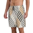 thumbnail image 2 of Kll Geometric Men'S Casual Summer Beach Shorts Hawaiian Shorts With Pockets-Xx-Large, 2 of 9