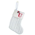 thumbnail image 2 of Christmas Stockings,Xmas Fireplace Hanging Stockings White Knit Letter Stocking Winter Dog Paw Stockings Gift Holding Bag for Home Christmas Decorations Party Favor Supplies, 2 of 2