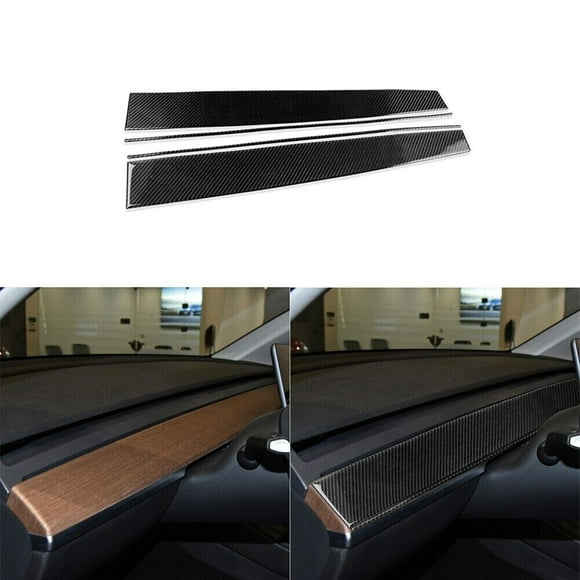 Carbon Fiber Center Console Dashboard Panel Cover Trim for Tesla Model 3/Y 17-22