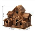 thumbnail image 4 of 3X Casa Colgante de PáJaros de Madera para Exteriores Casa de PáJaros de Madera de 6 Agujeros Patio Decoraciones de Patio Trasero, 4 of 5
