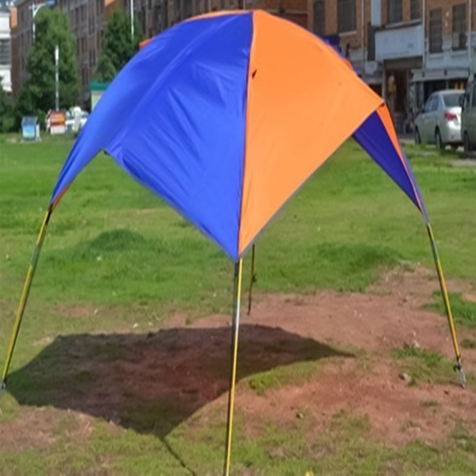 SPRING PARK Boat Sun Shade Shelter, Lightweight Folding Inflatables Boat Awning Top Cover Fishing Tent with D-Shape Buckles for Camping Fishing