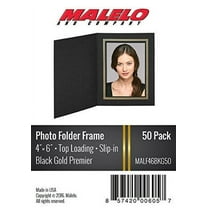 Malelo Gold Cardboard Picture Frames, 4 x 6, 50 Count