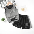 thumbnail image 3 of Hienoo Children's Summer Tracksuit Boys Girls Quick Dry Sports Tank Top and Shorts Outfits, 3 of 3