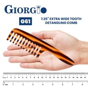 7 Handmade Wide Tooth Detangling Comb with Handle