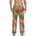 thumbnail image 2 of Cute Strawberry and Flowers Ghost Pajama Pants, Men's Lounge Pants Light with Drawstring and Pockets, Christmas New Year Birthday Father's Day Gifts, Medium, 2 of 7