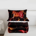 thumbnail image 5 of Erosebridal Orange Gamepad Twin Comforter Sets For Kids Gamer,Modern Geometric Hockeycomb Pattern Bedding Set,Reversible 2 Pieces, 5 of 7