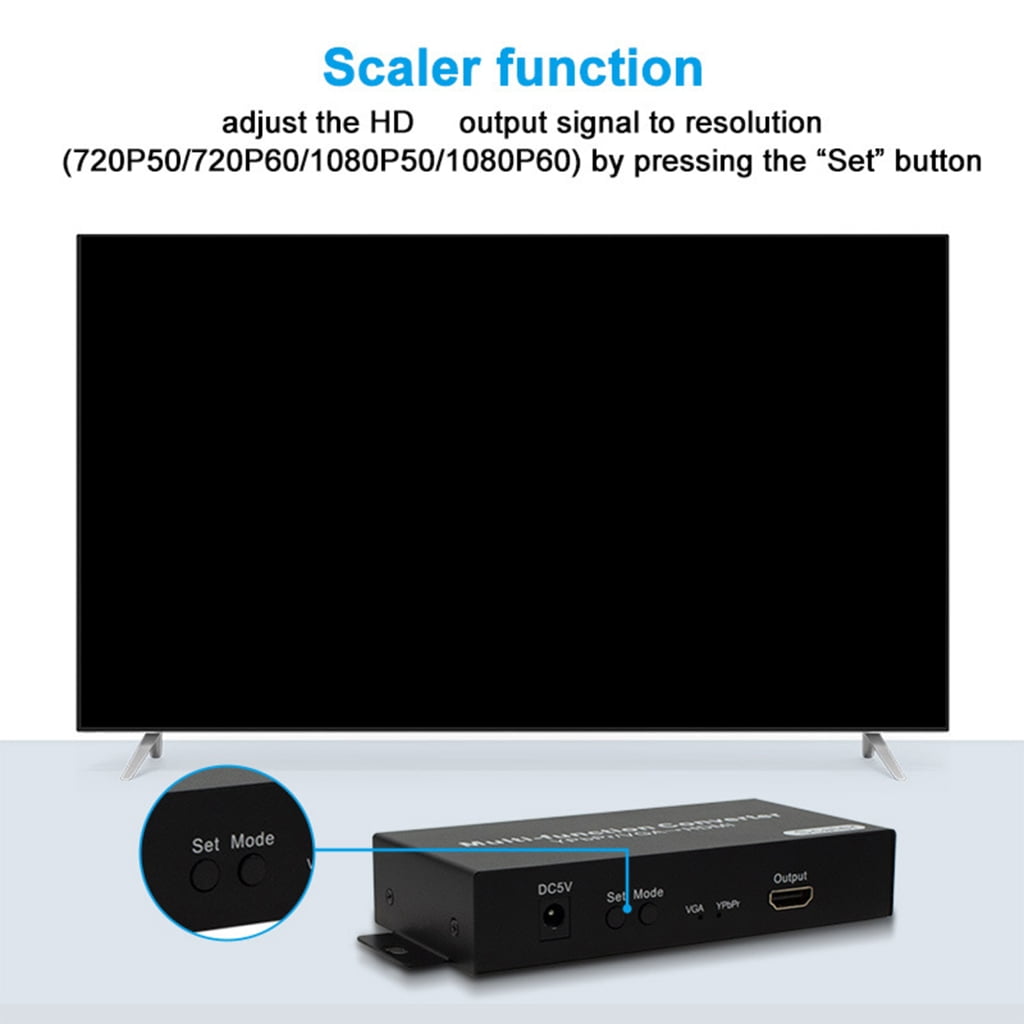 YpbPr/VGA To HDTV 1080P Converter Supporting 1080P For Home Or Office Use