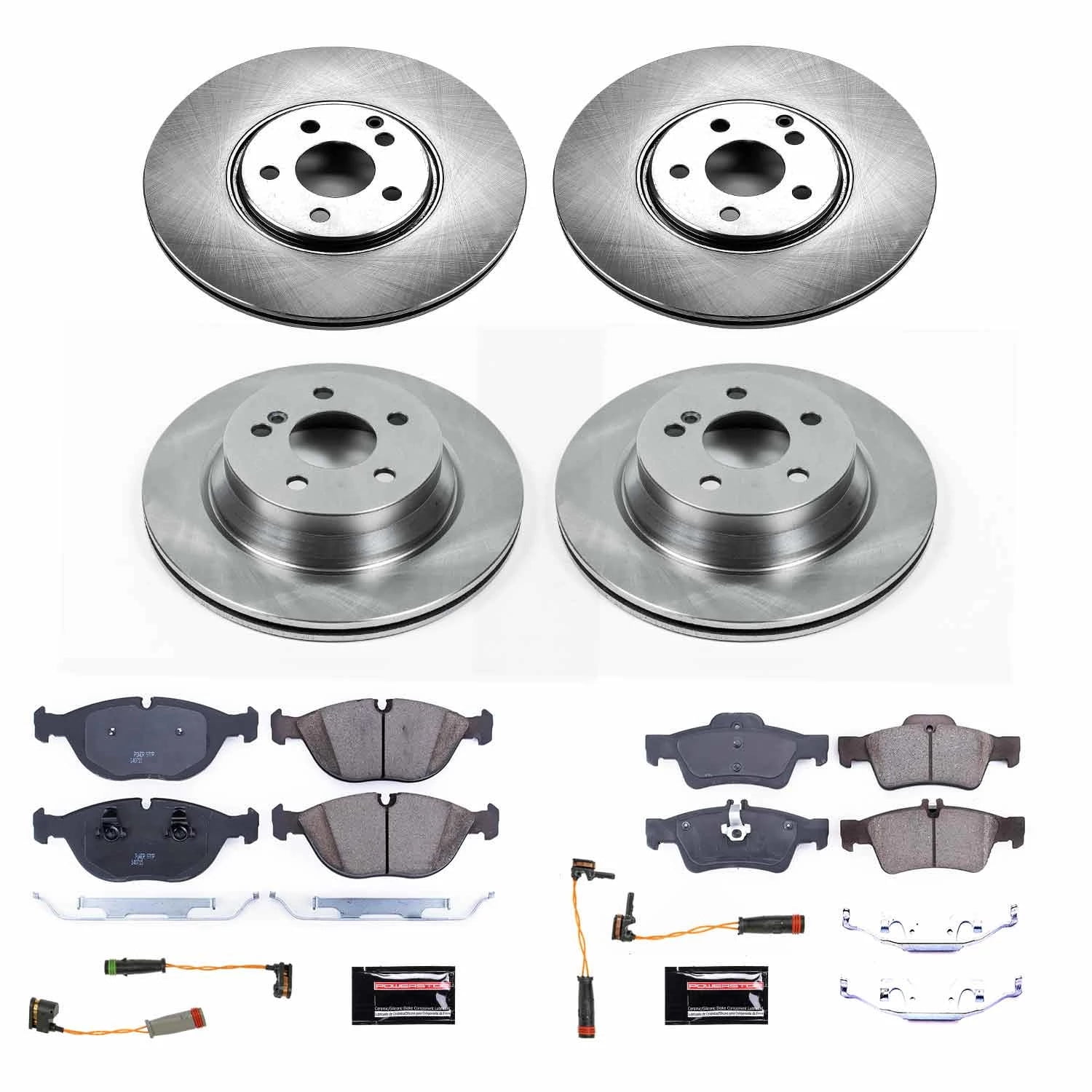 PowerStop Front and Rear Stock Replacement Brake Pad and Rotor Kit Fits: MERCEDES-BENZ Select Models KOE7763