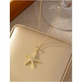 thumbnail image 3 of 18K Gold Plated Starfish Necklace - Seashell Pendent Ocean Themed Necklace - Boho Summer Beach Jewelry, 3 of 17