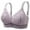 Light Purple, variant on Women's Adjustable Breathable Top Bra Without Steel Ring Red 36