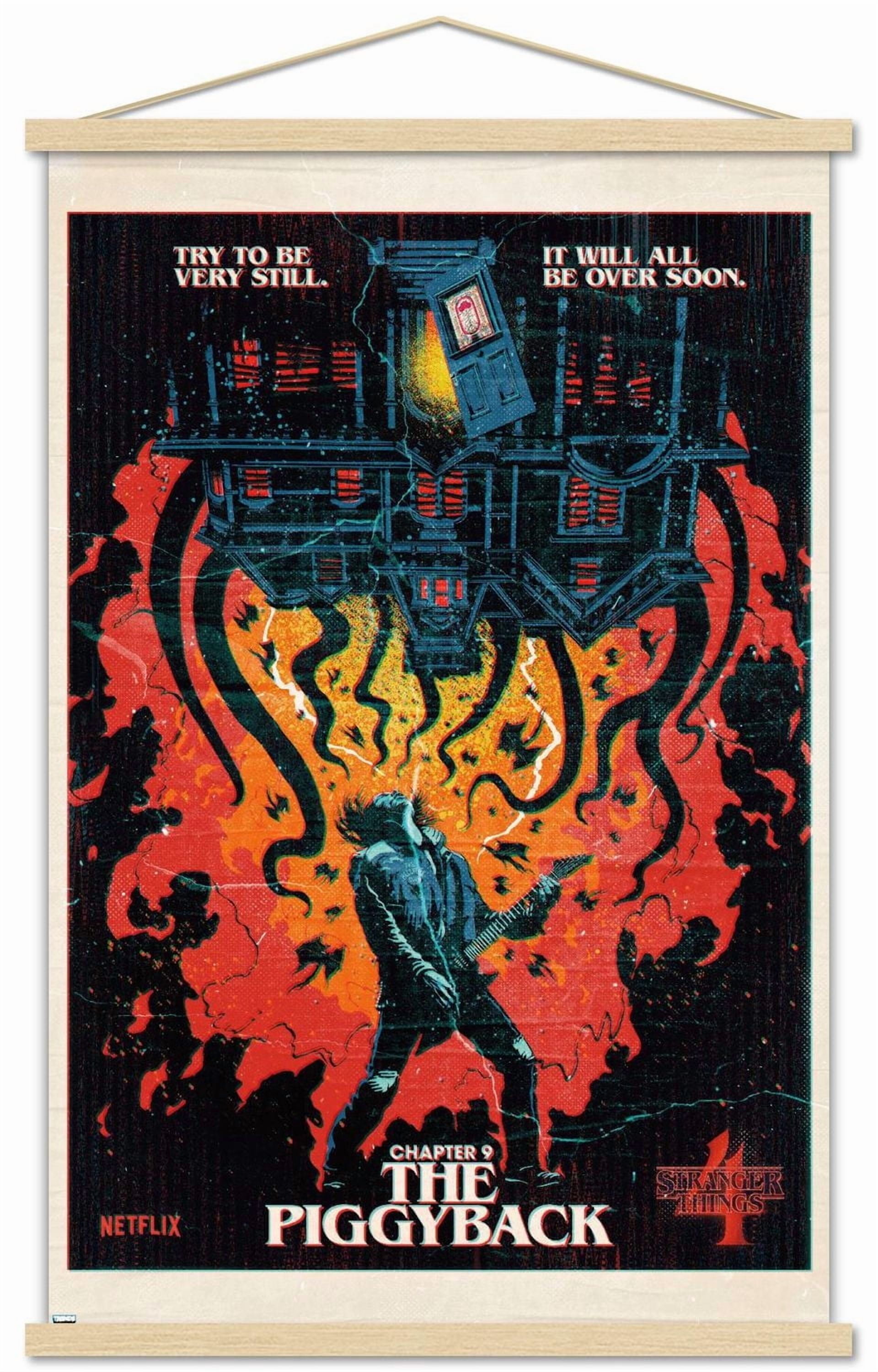 Netflix Stranger Things: Season 4 - The Piggyback Wall Poster with Magnetic Frame, 22.375" x 34"