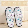 thumbnail image 2 of Balery cute winter Gnome Pantuflas de Casa de Felpa Silenciosas con Diseño Estampado, Zapatillas Cómodas Antideslizantes de Algodón para Interior-Large, 2 of 8