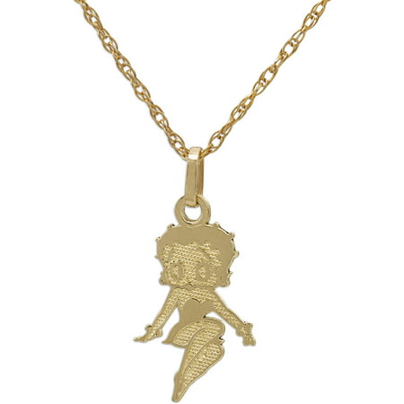 Betty Boop 10kt Yellow Gold Betty Boop Pendant with Gold-Filled Chain