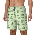 thumbnail image 2 of Gaeub Green Avocado Mens Swim Trunks Stretch Beach Shorts Quick Dry for Men Swim Shorts Swimwear with Pockets- XX-Large, 2 of 9