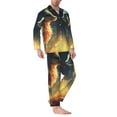 thumbnail image 2 of KLL Firefly Forest Fox Sleepwear Mens Flannel Pajamas,Long Cotton Pj Set, 2 of 7