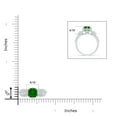 thumbnail image 5 of ANGARA Lab Grown Vintage Inspired Cushion Emerald Split Shank Ring for Women in 14K White Gold (Size-6mm) | May Birthstone, Birthday, Anniversary, Jewelry Gift for Women | Lab-Grown Emerald Ring, 5 of 7