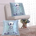 thumbnail image 6 of Cute Standing Skeleton Cartoon Throw Pillow Covers Pillowcases 18 x 18 Inch Home Decor 2 Packs for Bedroom Sofa, 6 of 6