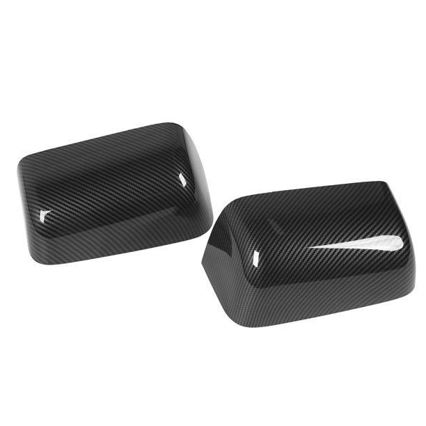 2 piezas de cubierta de espejo retrovisor lateral izquierdo y derecho resistente a los arañazos Tapa de cubierta de espejo retrovisor para camioneta F-450 F-550 Estilo de fibra de carbono