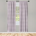 thumbnail image 3 of Ambesonne Purple Curtains, Zig Zag Waves Shapes, Pair of 28"x95", Pale Pink Purple, 3 of 5