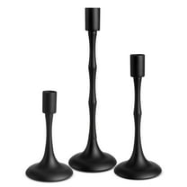 Towond Candle Holders,Taper Candlestick Holder Metal Candelabra for Wedding Dining Home Decorative Black,Set of 3