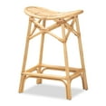 thumbnail image 4 of Baxton Studio Elgon Modern Bohemian Natural Brown Rattan Counter Stool, 4 of 11