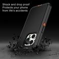 thumbnail image 3 of Apple iPhone 15 Pro Max Case Shockproof Dust/Drop Proof 3 in 1 Full Body Rugged Heavy Duty Durable Cover 6.7" Black Orange, 3 of 8