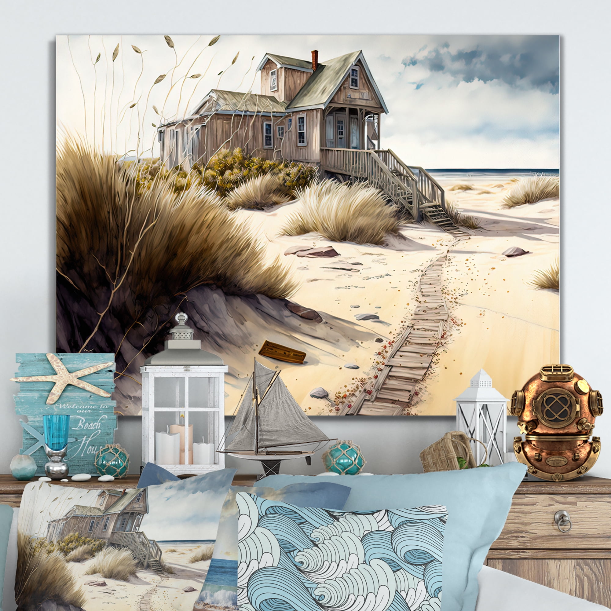 Designart Old Fishing Port II Canvas Wall Art