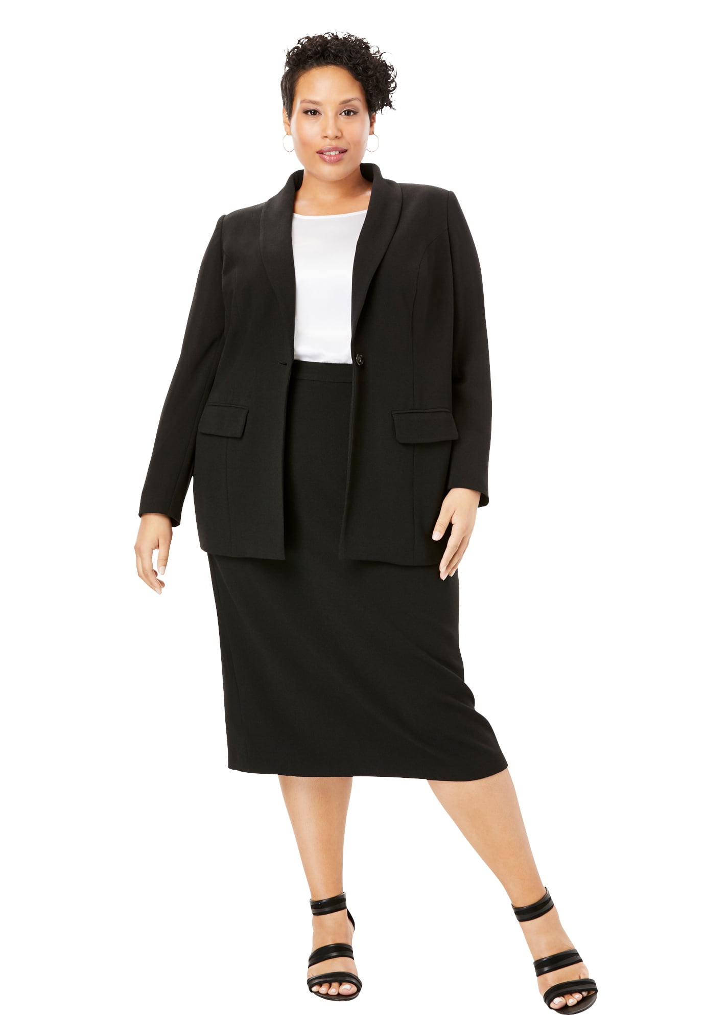 plus size long skirt suits