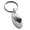 Silver, variant on Stainless Steel Flaming Heart Engraved Small Oval Charm Keychain Keyring