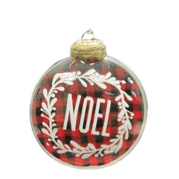 Holiday Ornament Festive Christmas Disk Glass Holidays 8396671 Noel