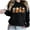 Black, variant on IROINNID Women's Long Sleeve Hoodie Round Neck Mid-Length Print Casual Halloween Sexy Pullover Tops Sweatshirts, Dark Gray
