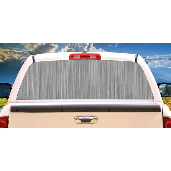 STEEL Rear Window Graphic back truck decal suv view thru vinyl