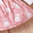 thumbnail image 6 of Zhuashum Flower Girl Dress 9-12 Months Long Sleeve Easter Bunny Prints Ruffle Skirt Bow Outfits Spring Birthday Dresses Classic Girl Clothes Red, 6 of 6