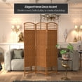 thumbnail image 2 of Red Lantern 5 1/2 ft. Tall Fiber Weave Room Divider - Dark Beige - 3 Panel, 2 of 6