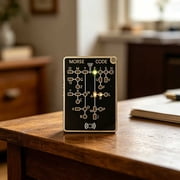 Morse Code Trainer Card Pro-LED Edition, Portable Pocket Learning Device with Light & Sound Feedback, Silent Practice Mode, Record & Playback, for Beginners and Enthusiasts