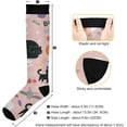 thumbnail image 3 of FREEAMG Cute Cartoon Gnome with Christmas Wreath Compression Socks for Women and Men, 1 Pair, 3 of 7