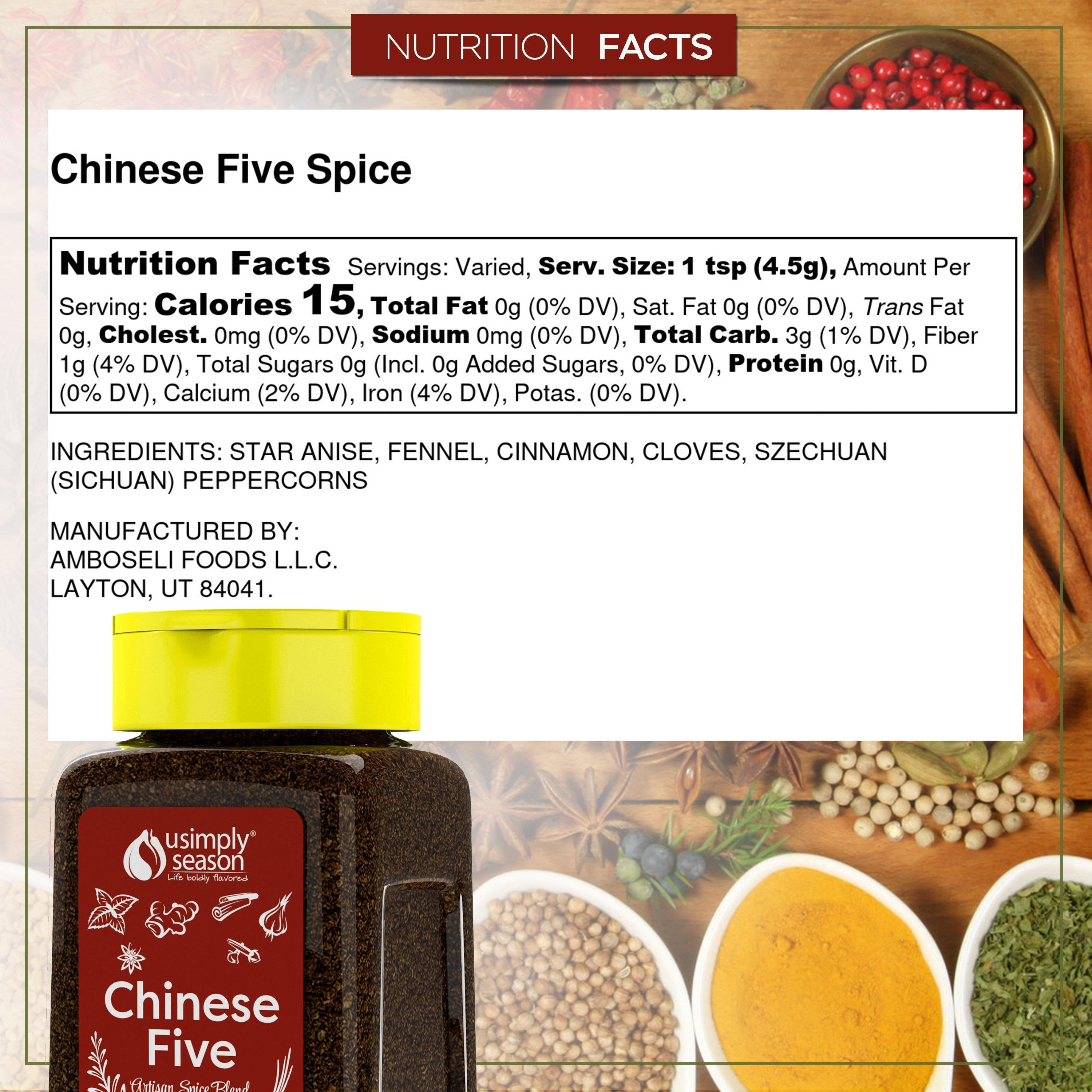 Spice Supreme Oriental Five Spices, 3.5 oz. Bottle 