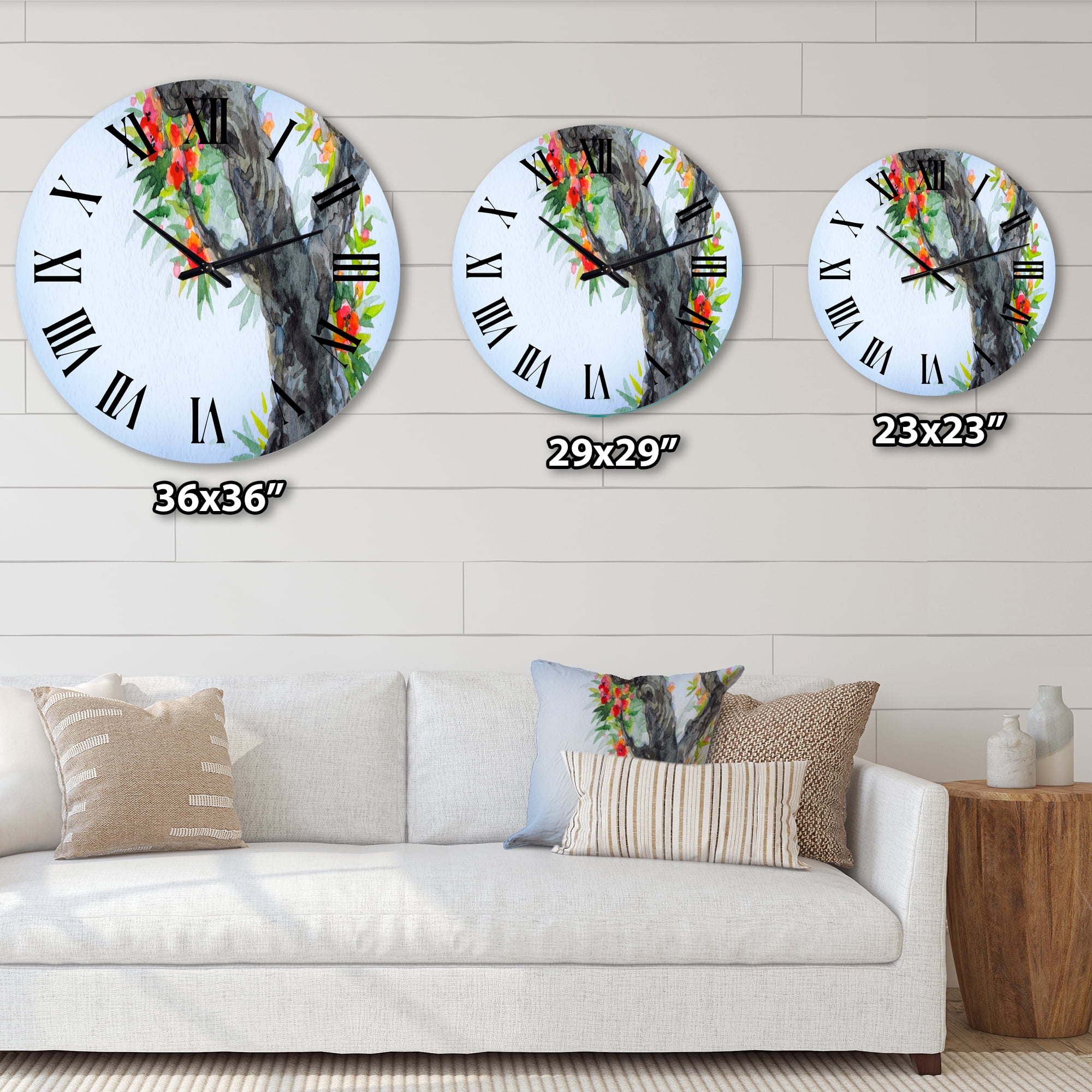 Designart 1 in Quartz Traditional Wall Clock