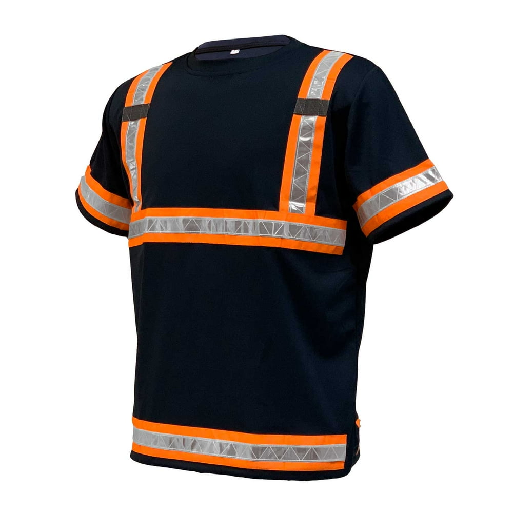 Kasa Style Reflective Safety Work Shirts For Men High Visibility Short Sleeve T Shirts ANSI