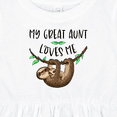 thumbnail image 4 of Inktastic My Great Aunt Loves Me Cute Sloth and Baby Girls Baby Dress, 4 of 5