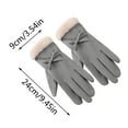 thumbnail image 3 of PMVFHDE Women's Winter Bow Design Warm Gloves for Outdoor Riding, Thick Thermal Cold Weather Gloves Grey,One Size, 3 of 8