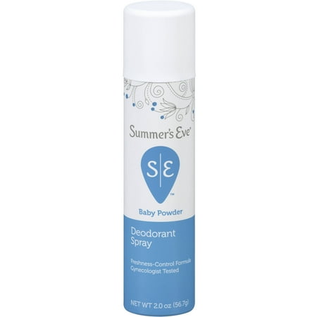 Summer's Eve Baby Powder Feminine Deodorant Spray, 2 oz