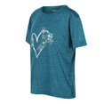 thumbnail image 3 of Regatta - Camiseta Findley Keep Going Corazón de Jaspeada para Niños/Niñas (Gulfstream), 3 of 4
