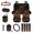 Camo Hunting Deer, variant on FOR U DESIGNS Camo Hunting Deer Print 15 Pack Car Accessories Set with Car Seat Covers Seatbelt Strap Pad Air Vent Storage Bag Steering Wheel Cover Rearview Mirror Cover Cup Holder Keychain Car Decor