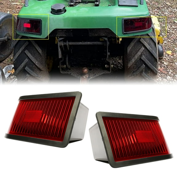 Kojem Tail Light Kit Fits JOHN DEERE 415 425 445 455 Replacement for M116504 M116505 Driver & Passenger Side Red Lens w/o Bulbs
