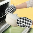thumbnail image 2 of Uutvery 1 Pack Oven Mitten Pot Holder Heat Slip Resistant Kitchen Glove Checkerboard Chess Board Plaid Oven Mitt Anti-Scalding Heat-Resistant Non-Slip Gloves for Kitchen Oven Baking,5.9" x 5.9", 2 of 7
