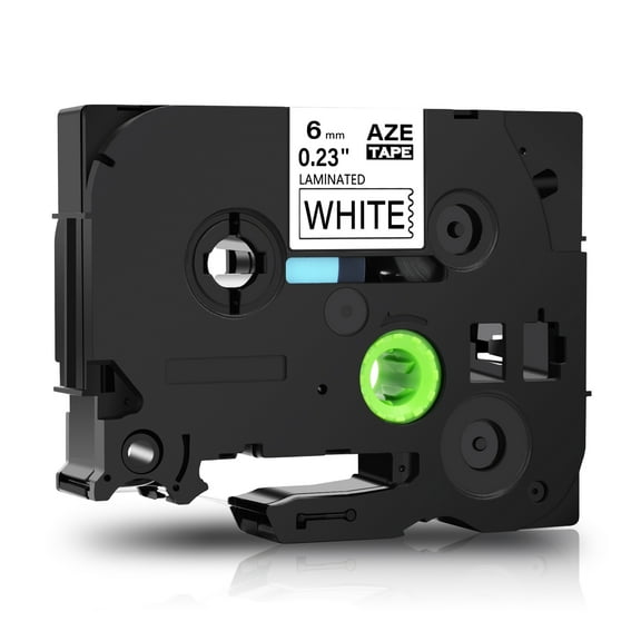 GREENCYCLE 1 Pack Compatible for Brother P-Touch TZe-211 TZe211 TZ211 TZ-211 Label Tape Black on White Standard Laminated Tape PT-D210 PTD400AD PTH110 Labeler Label Maker 0.23 Inch 6mm x 26.2 Feet