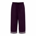 thumbnail image 6 of iHPH7 Women's Linen Capri Pants, Lightweight Casual Summer Pants with Drawstring Elastic Waist (S-3XL), 6 of 7